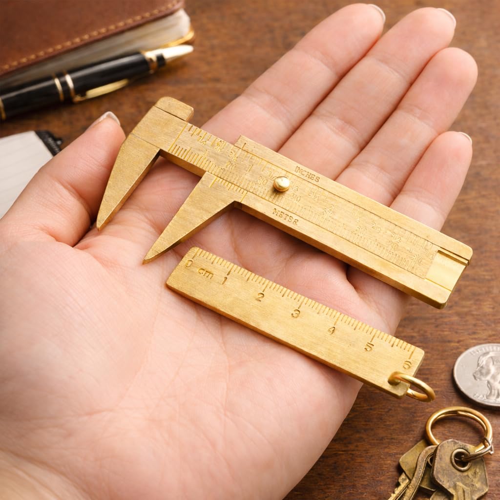 Mini Brass Caliper - Measure Gemstones & Jewelry -6