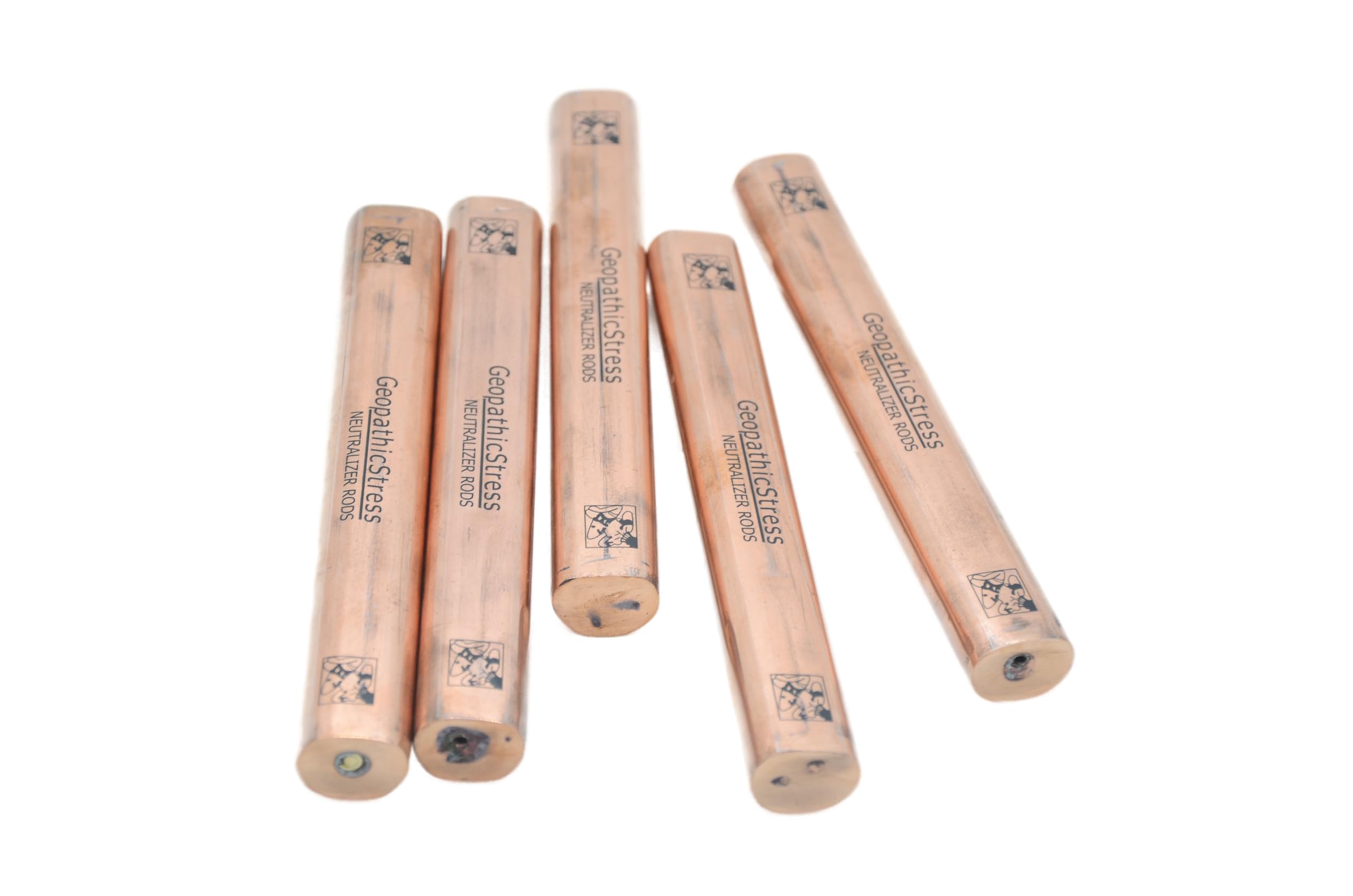 Geopathic Stress Rods/Geopathic Neutralizer Copper Rods for Vastu Length 8 Inch Removes Out The Negative Effects and Helps in Improving The Status of Money (Pack of 5) by Areeva Handicraft