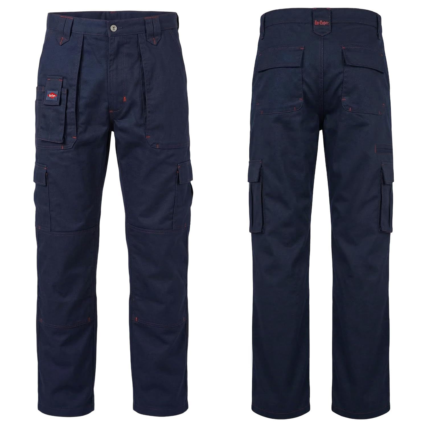 Lee Cooper LCPNT206 Ropa de Trabajo para Hombres con múltiples Bolsillos y Bolsillos para Rodilleras, Pantalones de Carga de Trabajo