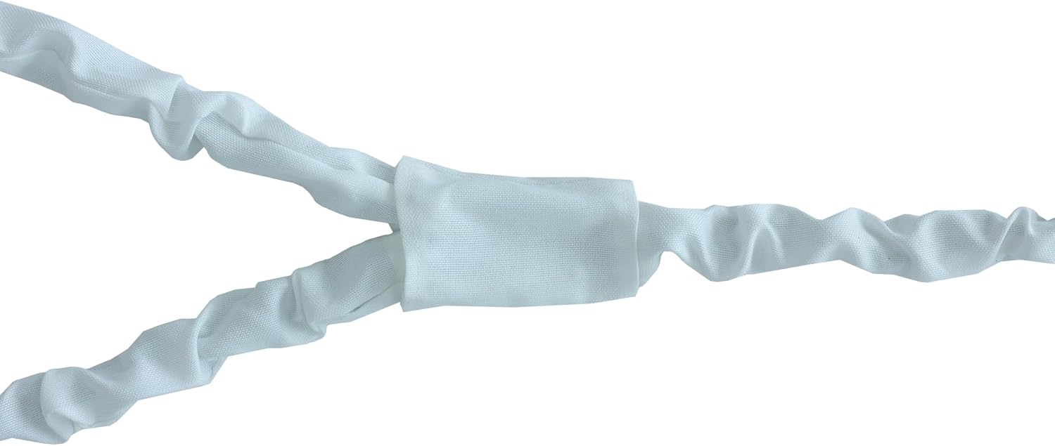 Decorative White Porch Swing Chain Cover - Weather-Resistant Olefin Fabric Cover for Swing Chains