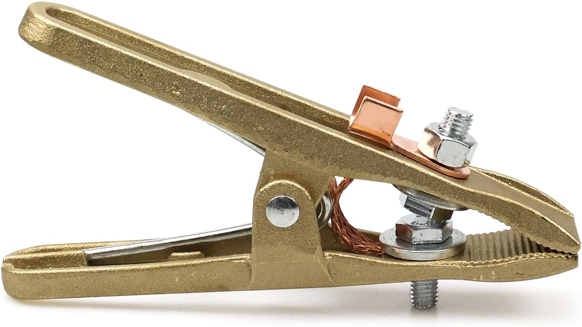 400A A-shape Welding Ground Clamp Brass Earth Ground Copper Grip Clip Suitable for MIG MMA TIG ARC Welding