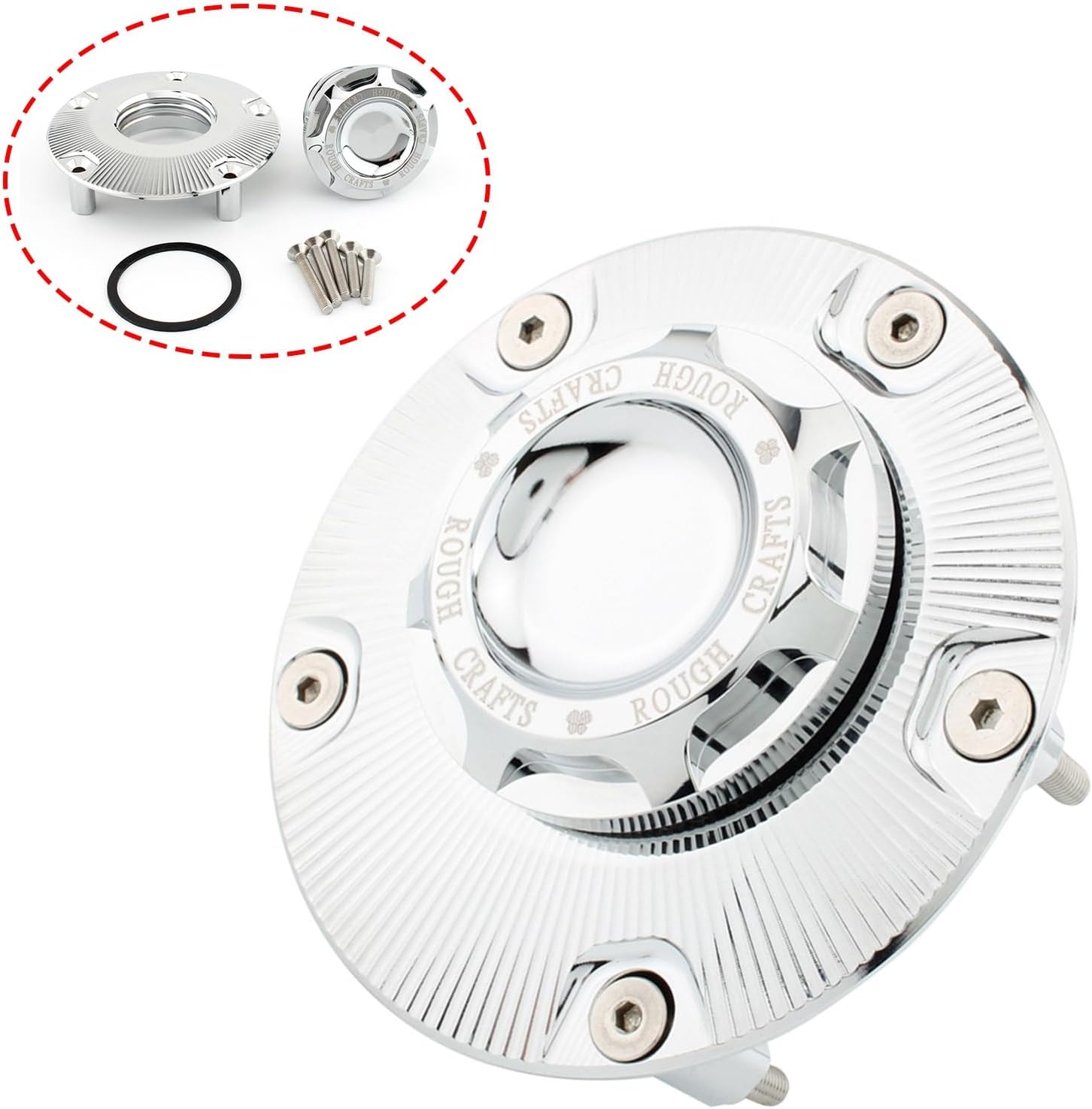 Aluminum Mount Flush Pop Up Vented Fuel Tank Gas Cap Cover Fit For Harley-Davidson X350 2023 Chrome