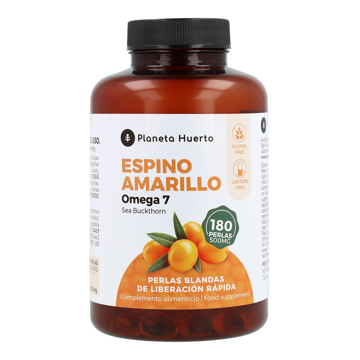 PLANETA HUERTO | Pack 3x Omega 7 180 Cápsulas Suplemento Natural Rico Vitaminas A, B1, B2, C, E y K - Omega 7 Acción Antiinflamatoria y Antioxidante