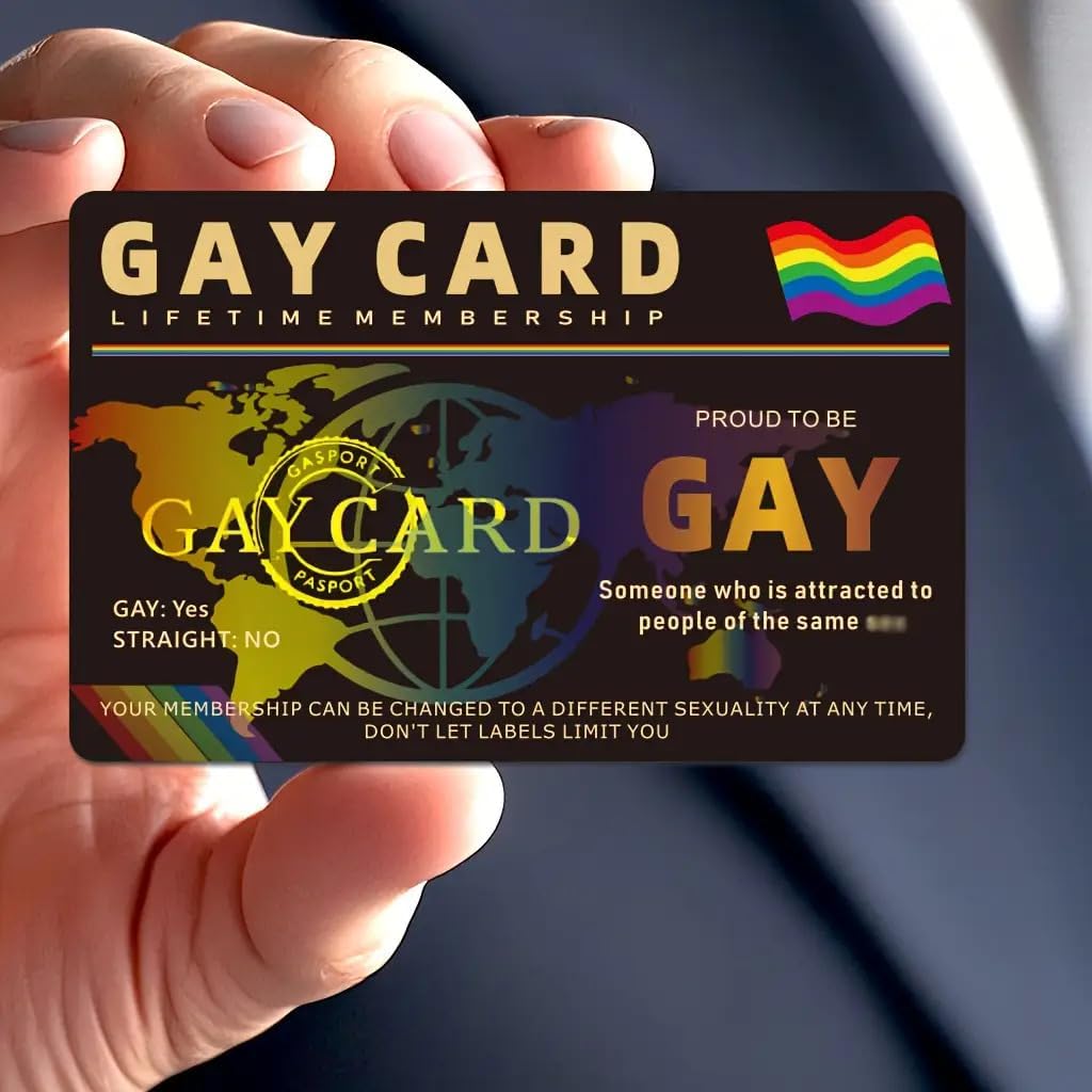 LGBTQ+Pride Lifetime Membership Cards,Rainbow Heart Design Humor Keepsake for LGBTQ+&Allies,High-Gloss Souvenir for Birthdays&Events(Not Official ID) Collectible-Trading-Card-Stickers