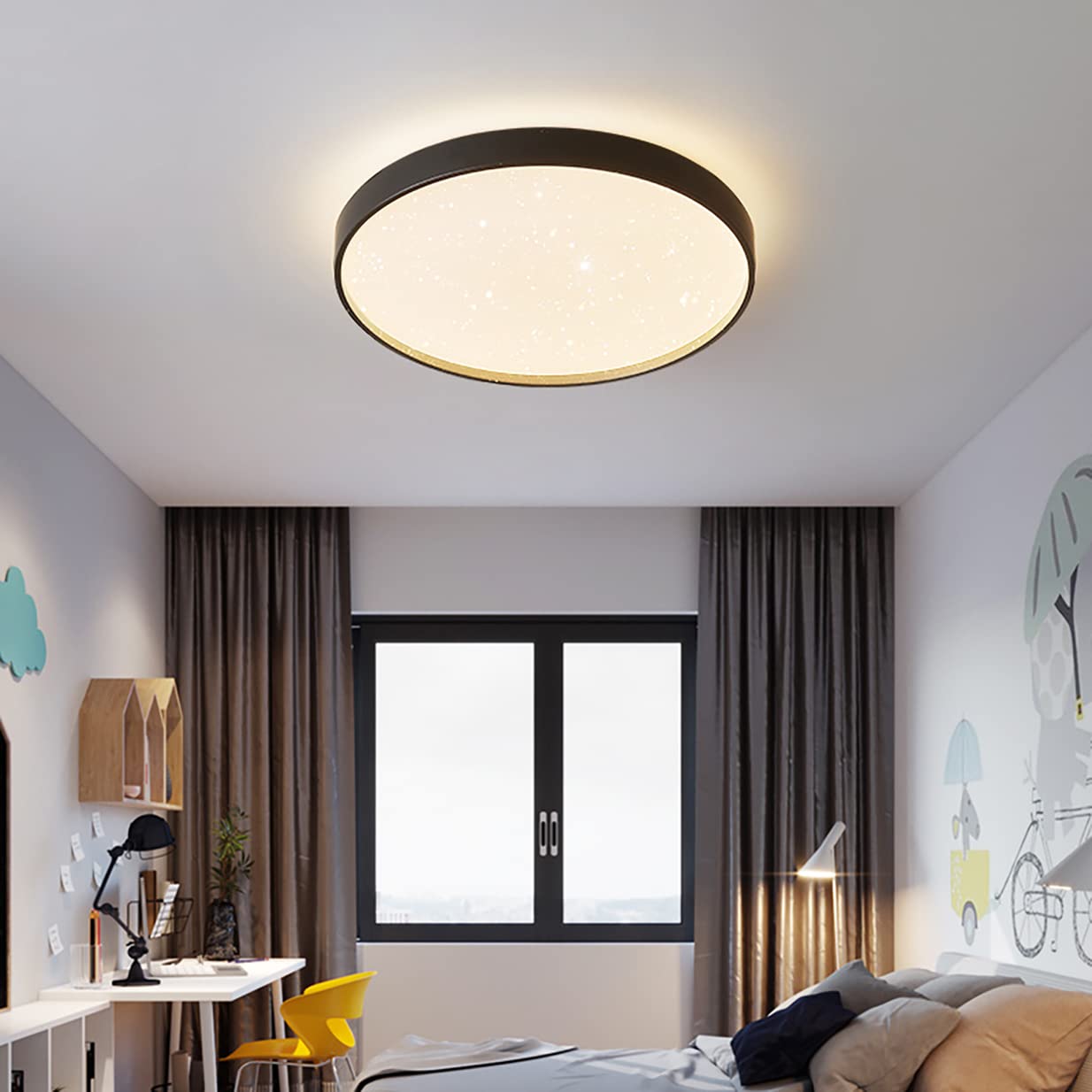 Ventilateur de plafond moderne silencieux pour chambre à coucher et salon