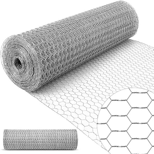 Suinga GRILLAGE MÉTALLIQUE HEXAGONAL Maille 51 mm. 1 x 25 m. GALVANISÉ EN FIL MÉTALLIQUE