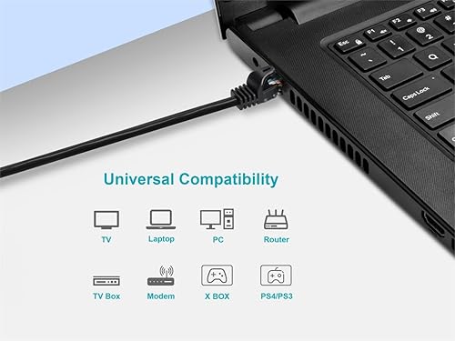 Miniatura 6 de Monoprice - Cable de red de cobre desnudo, 6 metros, serie FLEXboot 24AWG Cat6 550 MHz, UTP Ethernet, gris (109786), Negro 30FT