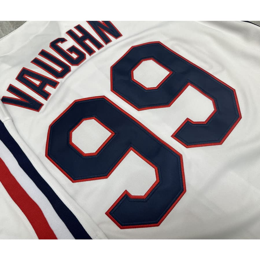 ZXCVB Herren #99 Ricky Vaughn Trikot 90er Jahre Hip Hop Kleidung Film Baseball Trikot genäht