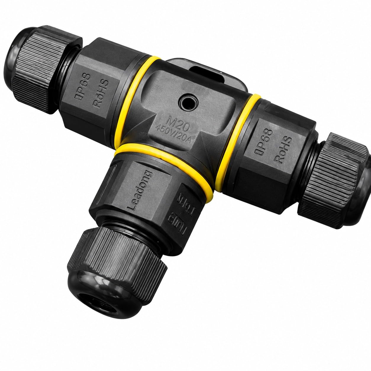 IP68 Waterproof M25 3-Way T-Shape Electrical Cable Connector | Junction Box, RoHS Compliant, Outdoor Use, Screw Terminal, CE Certified-image-38