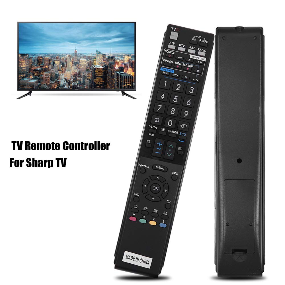 Fosa Telecomando Universale Per Sharp Smart TV – Sostitutivo Per Modelli GA626WJSA, GA610WJSA, G1095PESA, Nero