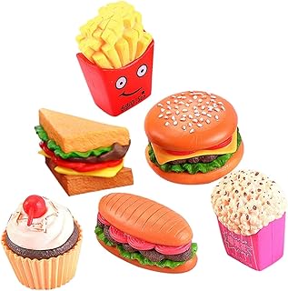 Toyvian 6 Peças De Brinquedos De Decoração Adereços De Hambúrguer Artificial Simulação De Comida Falsa Modelo De Comida De Cozinha Adereços De Hambúrgueres Modelos De Comida De Pão
