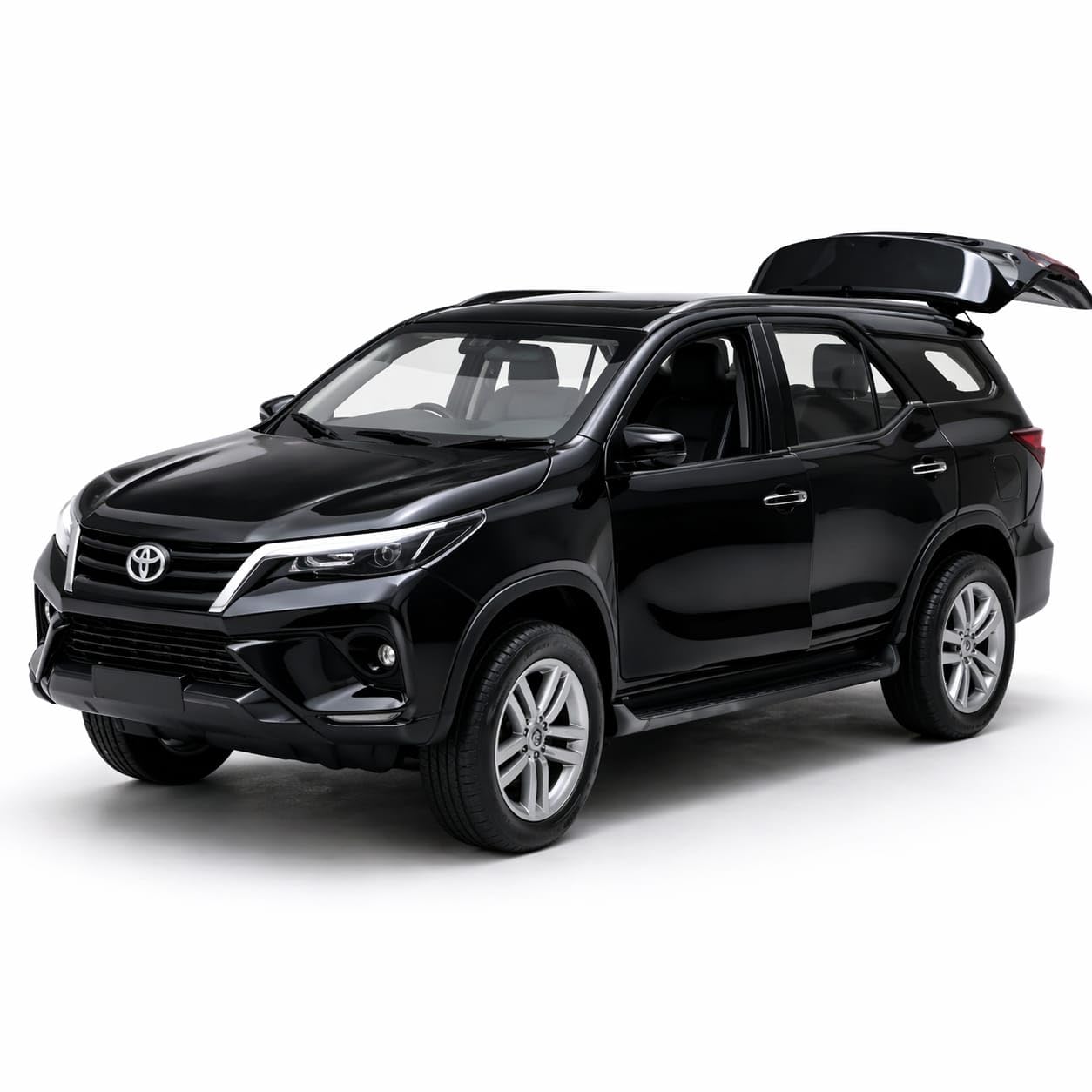 RB/Toys Fortuner 1:32 Scale Die-Cast Pull Back Metal SUV Car | Openable Doors, Boot, Light & Musical Toy for Boys | Realistic Design with Smooth Action Premium Toy Car for Kids (Black)-picture-11
