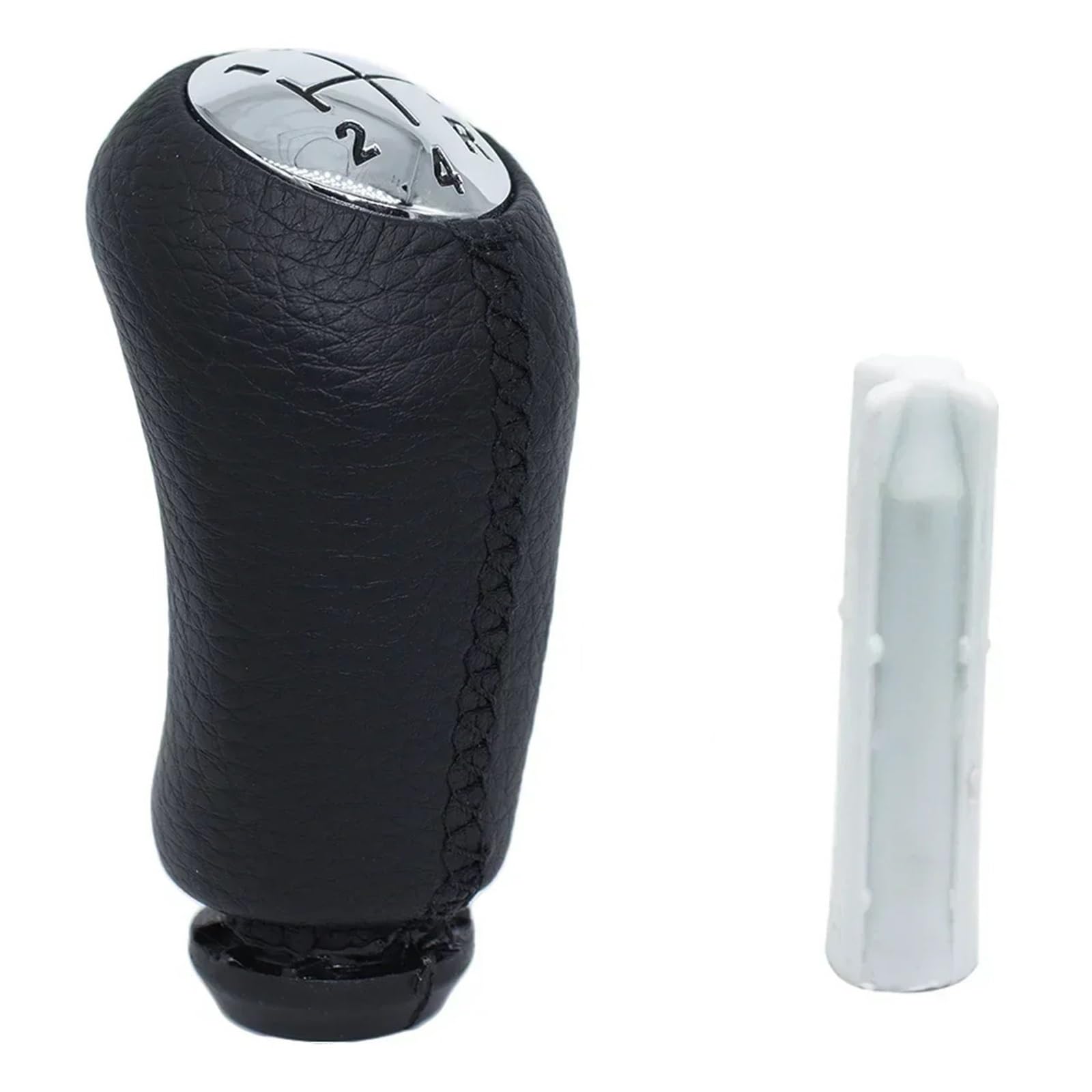 Jeocoai One Color Car Gear Knob For Dacia For Sandero Mk1 2008-2012 Gear Shift Knob Plastic Leather Matte Mt 5Speed+R Ergonomic Design For Clio(Knob And Adapter)