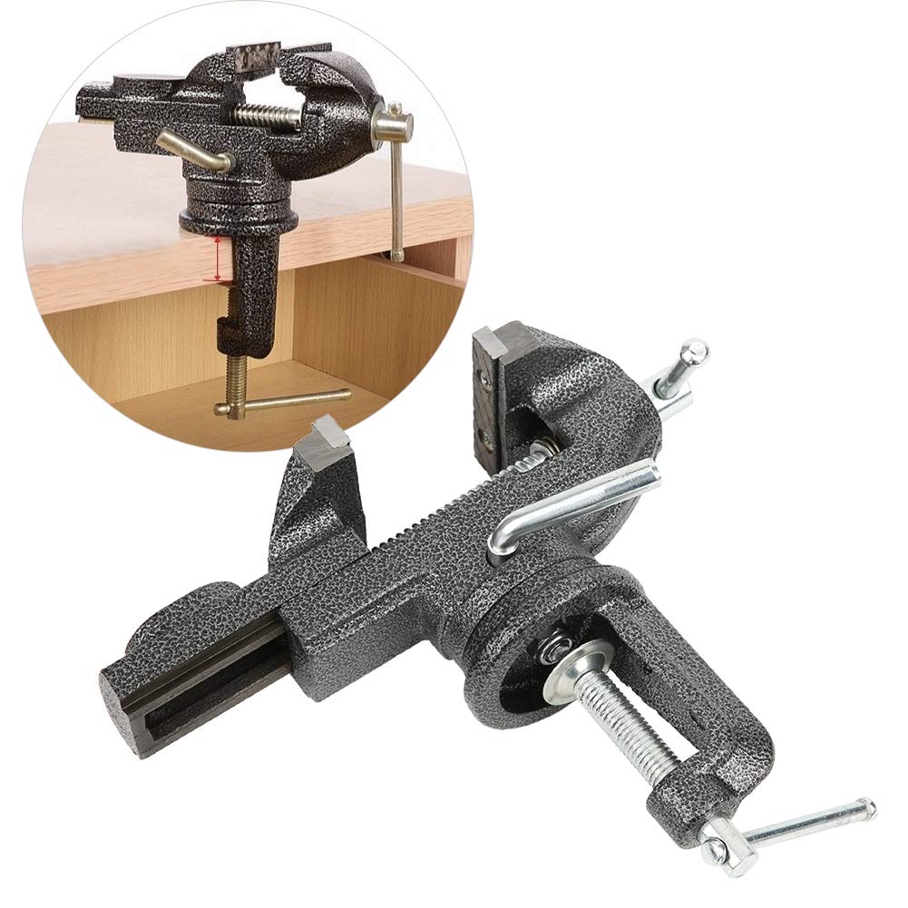 Tornillo de banco con abrazadera de 80 mm, tornillo de banco de mesa giratorio de 360 ​​grados, tornillo de banco con abrazadera de tornillo, tornillo de banco