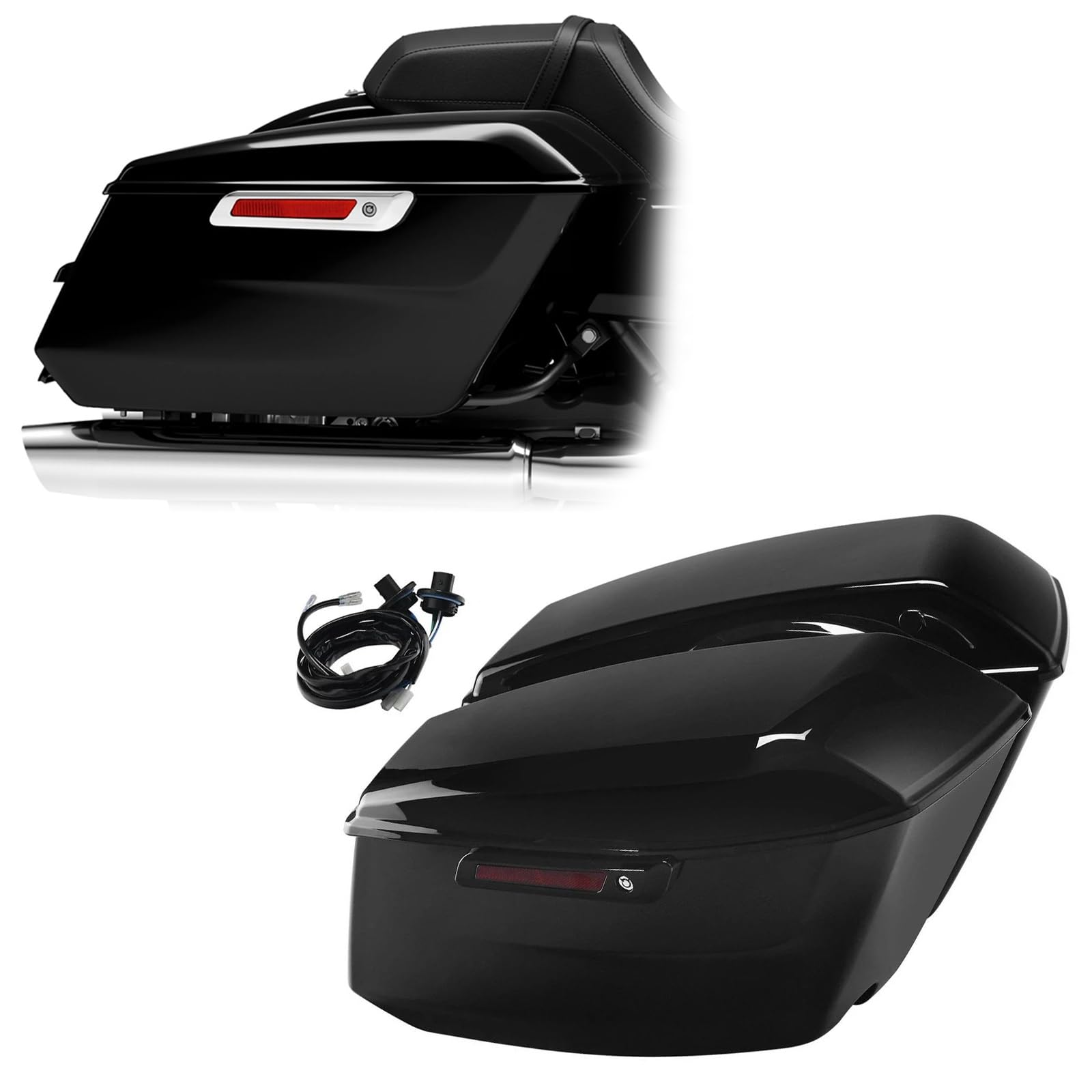 Baule portaoggetti Accessori Per Moto, Valigie Laterali, Borse, Portabagagli, Baule, Cassetta Degli Attrezzi Per Harley CVO Street Glide FLHXSE 2023 2024 2025