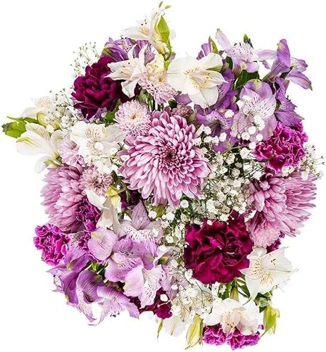 Lavender Bliss with Vase | Purple, White | Pre-Book Mother\'s Day Flowers by Arabella Bouquets | Real Fresh Flowers for Delivery, Gift for Birthday, Congratulations, Anniversary, Thank You, Sympathy