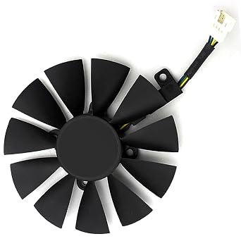 Graphics Card Cooling Fan Replacement for Asus ROG Strix GTX 1060 1070 1070Ti 1080 1080Ti RX 570 580 480 Dragon GTX1070 Gaming Series PLD09210S12HH 85mm 12V 0.4A 6Pin Video Card Cooler Fans Fan-A