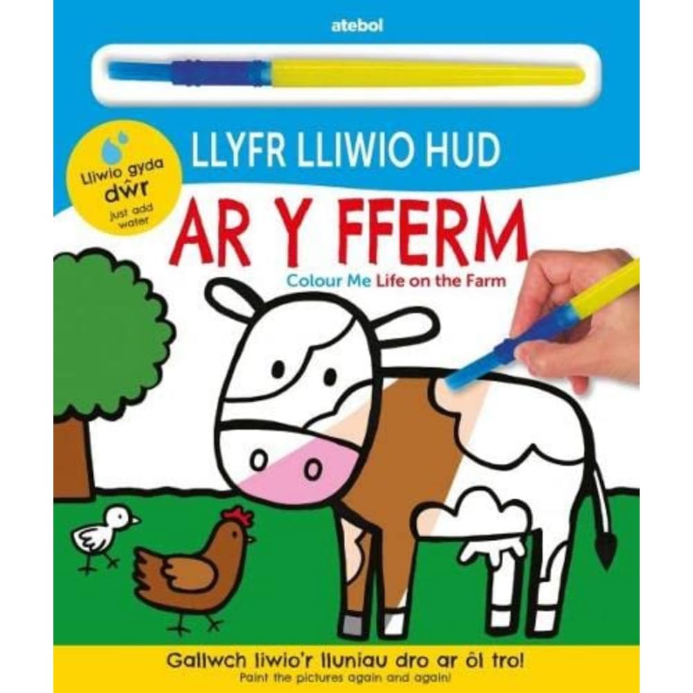 Llyfr Lliwio Hud - Ar y Fferm / Colour Me - Life on the Farm