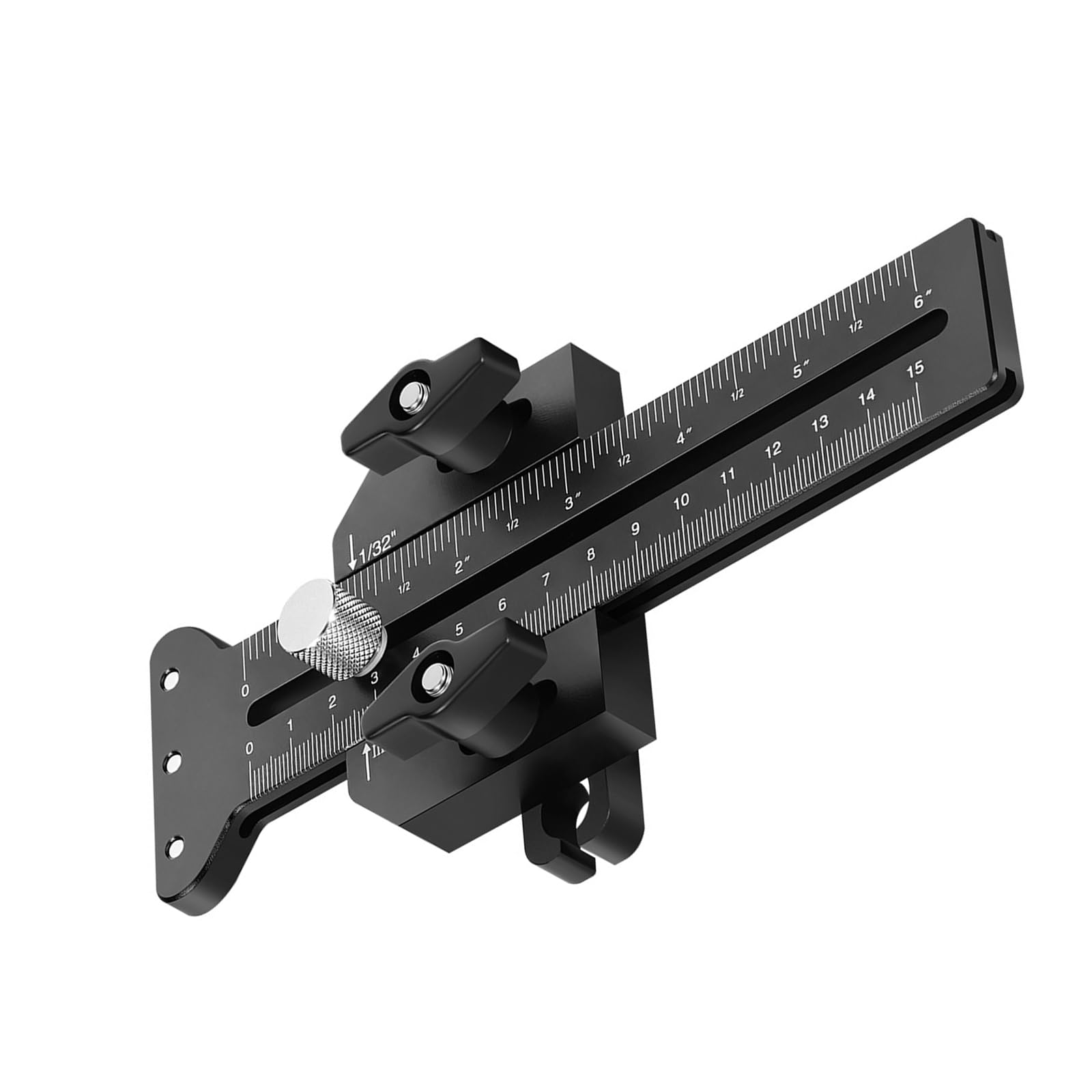 Woodworking Cutting Guide with Duals Locking Sliders for Accurate Sawed Positioning on T Track Workbenches Observed Fence Positioning Tool