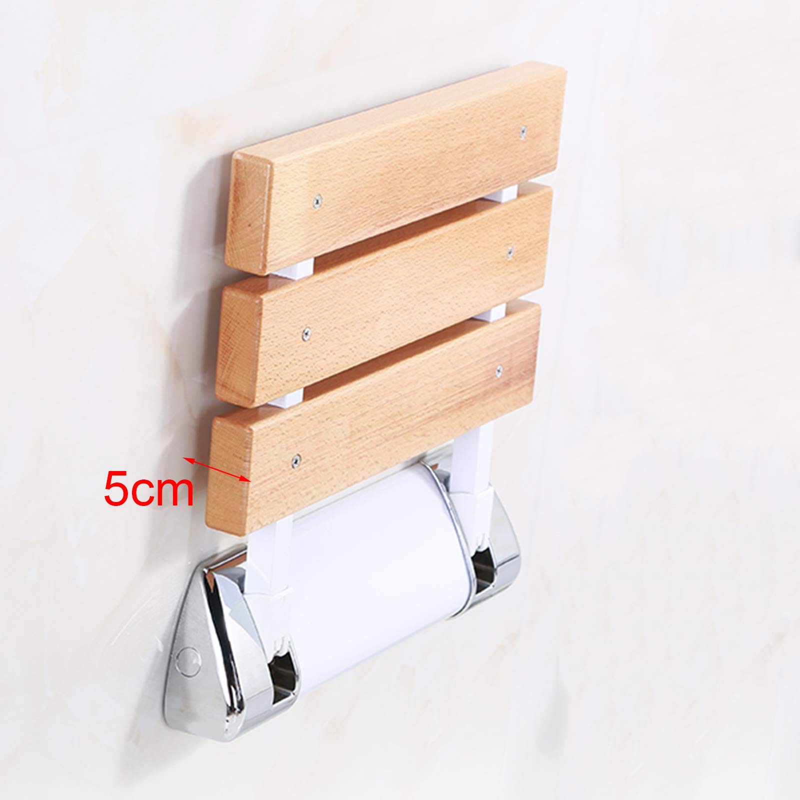 Asiento Plegable para Ducha, Asiento de Ducha Montaje en Pared, Taburetes de Ducha de Baño Antideslizantes para Ancianos Discapacitados, Máximo 130 Kg