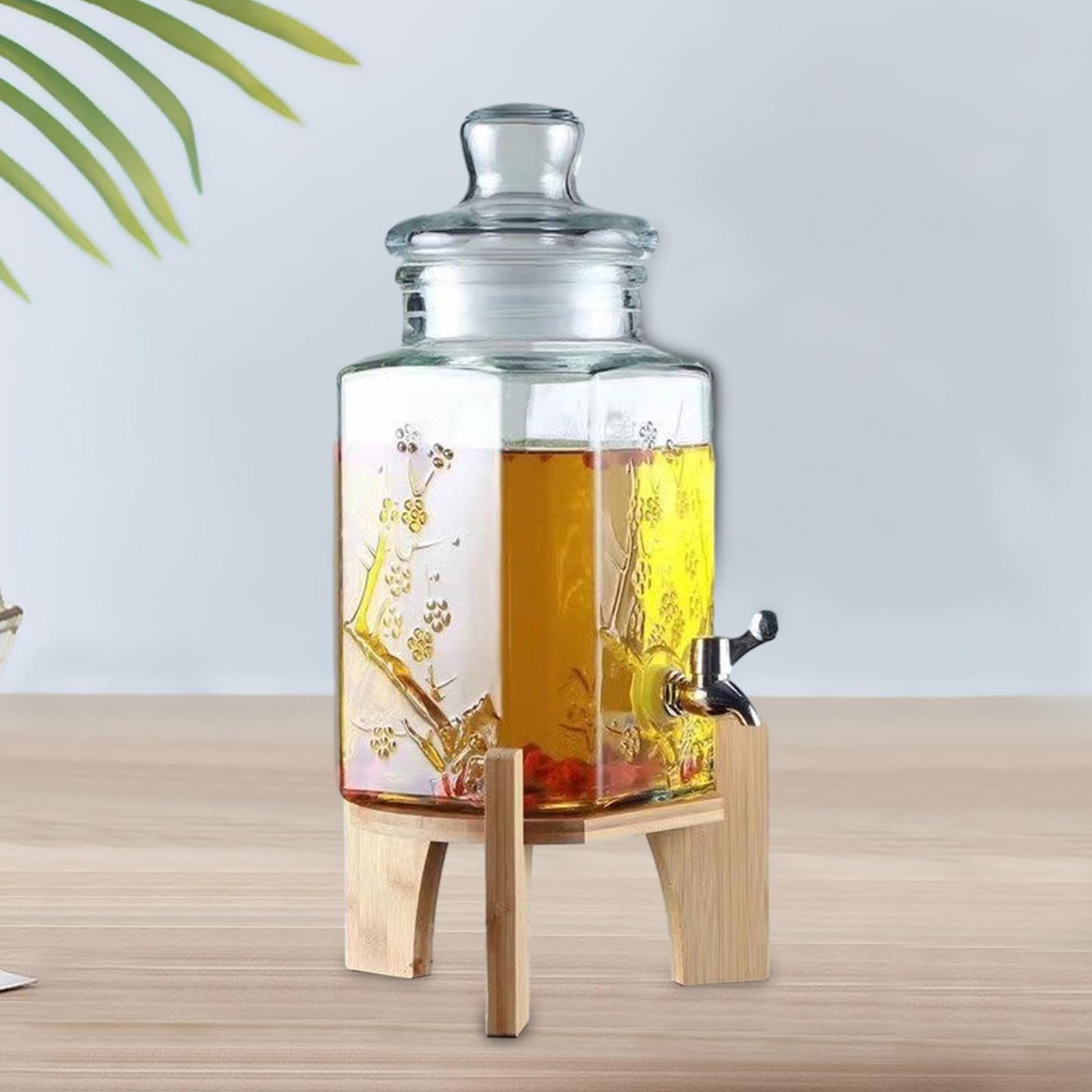 Soporte para Dispensador de Bebidas, Base Redonda Artesanal para Celebraciones, Fiestas Y Bodas.