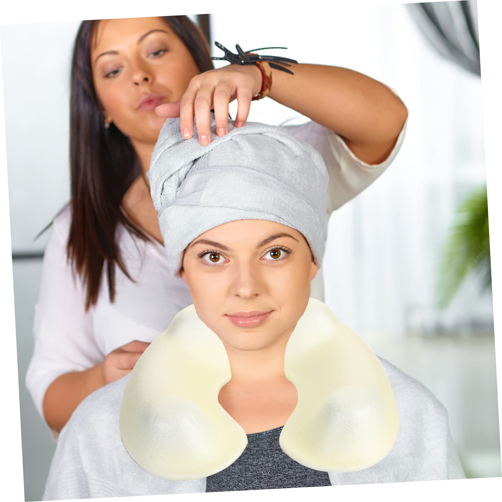 IWOWHERO 3pcs Hairstylist Neck Tray Hair Salon Accessory Hair Washing Neck Support Reusable Dye Tool