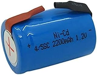 - Rechargeable 4/5 Sub C SC Ni-Cd 1.2 V 2200 mAh Rechargeable Batteries with Soldering tabs for Electric Screwdriver, 2 Units, 10 Units