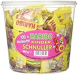 Haribo Kinder Schnuller 100 Minibeutel, 1er Pack (1 x 980 g Dose)