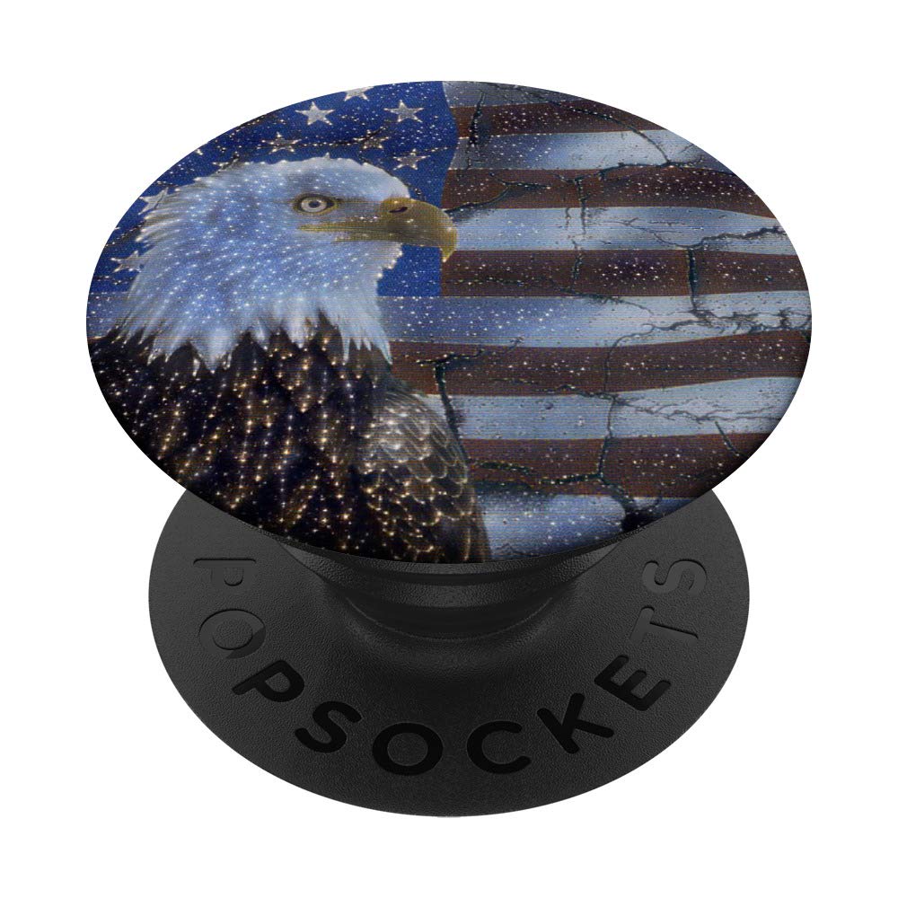Patriotic American Eagle Flag Phone Holder Grip Gift