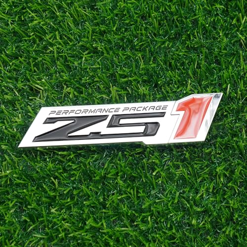 Image of Hood Door Tailgate Engine Bumper Badge 3D Nameplate Emblem Logo Replacement for Z51 Performance Package 1Pc (Chrome Black Red)