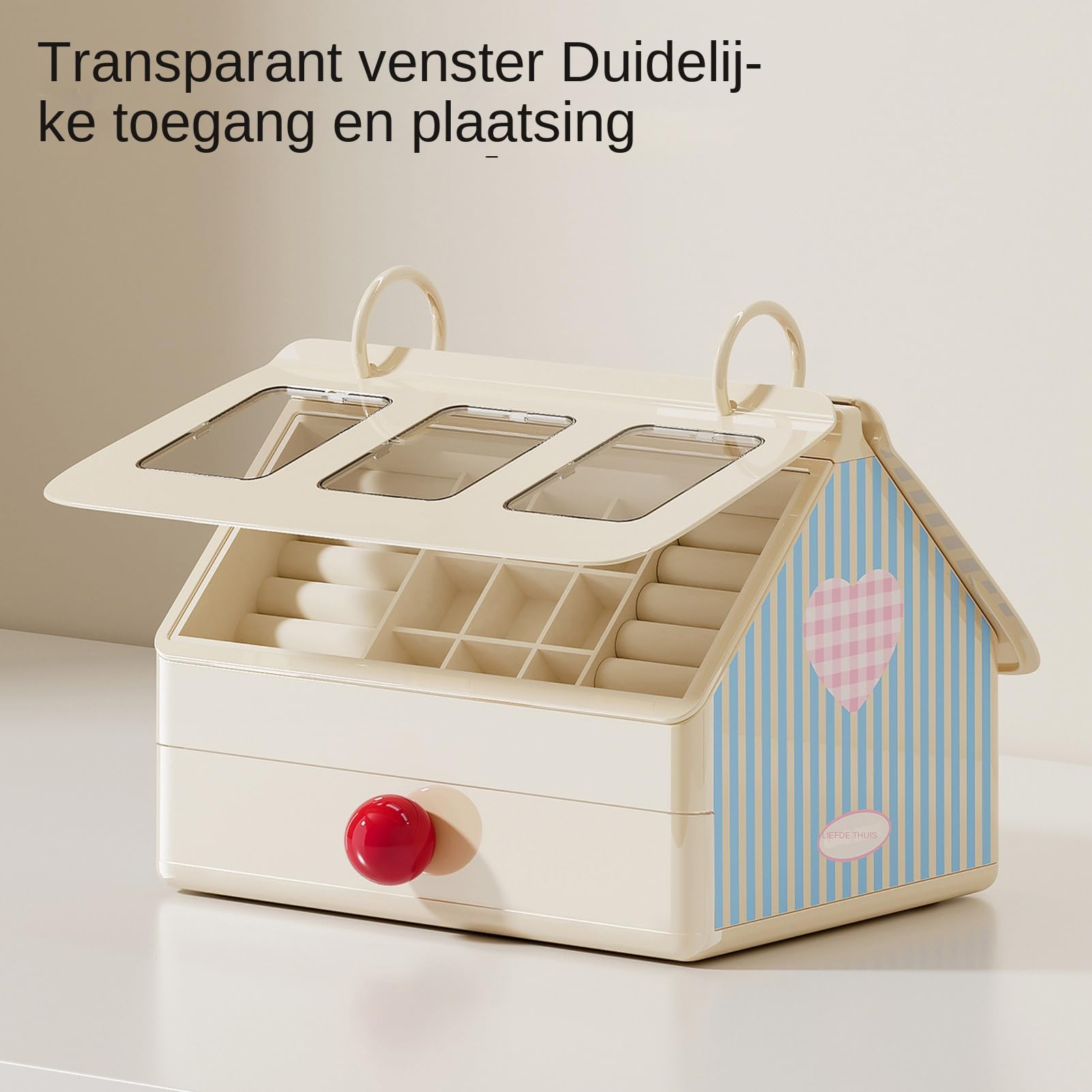 De Joyas Para Pendientes Forma de Casita Organización Multifuncional | Estuche De Almacenamiento Para Pendientes Para Familia Amigos Pulseras Collares Cepillos En Escritorio