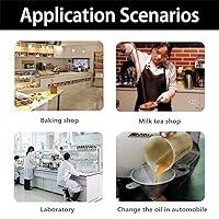 Vista 6 de DEDC Paquete de 4 embudos de filtro de plástico transparente, pequeños embudos de aceite para llenar botellas, embudo de transferencia de líquidos