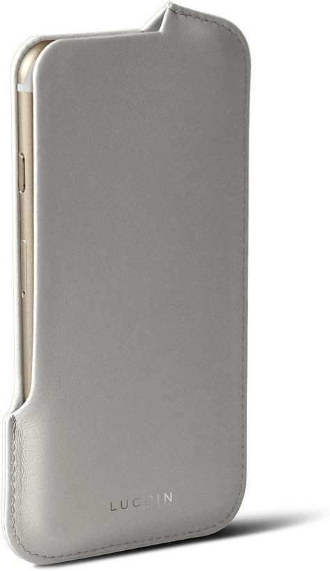 Up To 40% OFF Lucrin - Leather Pouch Cover Compatible with iPhone 11 Pro Max/iPhone Xs Max/iPhone 8 Plus and Wireless Charging - White - Genuine Leather