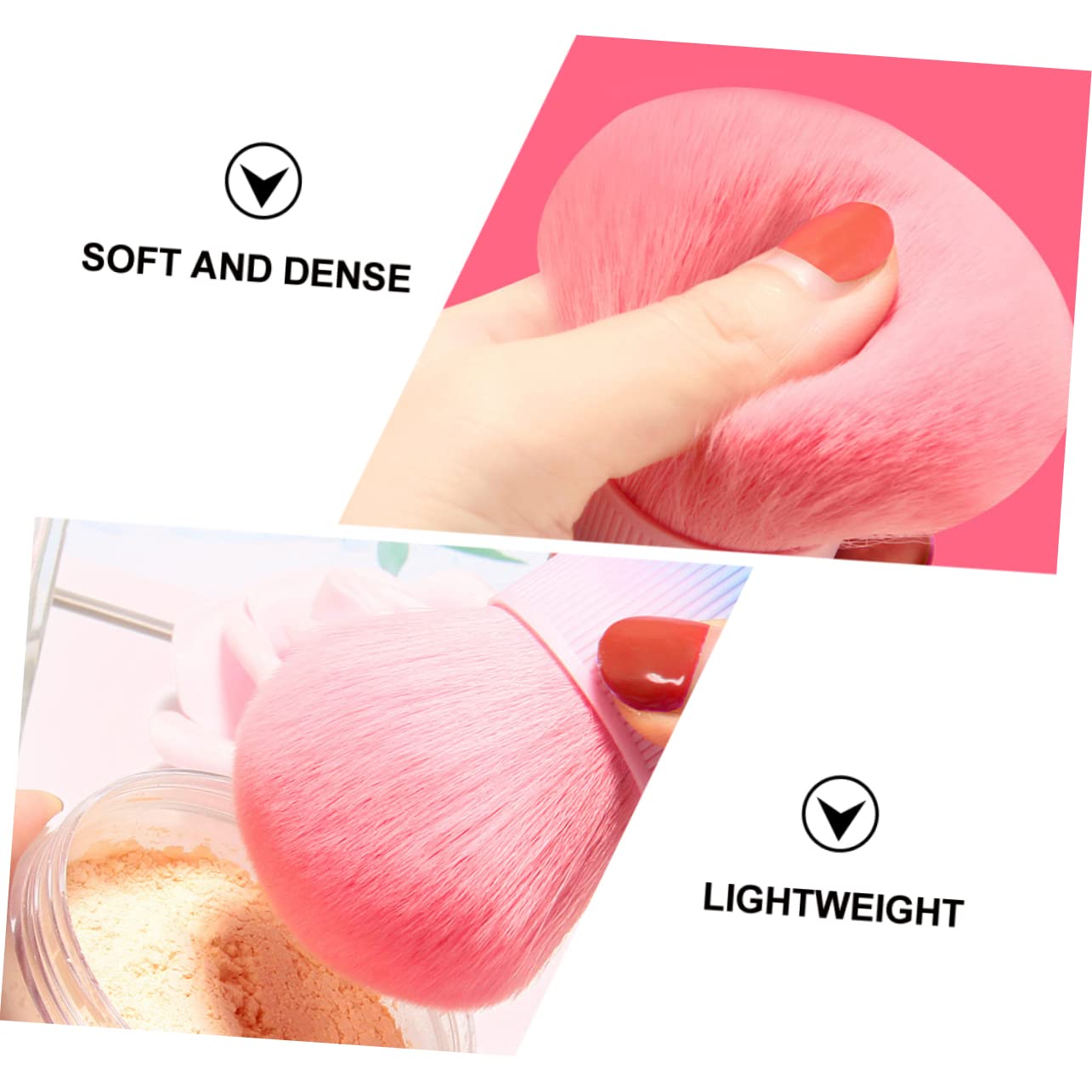 NULYLU Face Makeup Brush Blush Brush Powder Foundation Soft Synthetic Fiber Lightweight Comfort Grip Portable