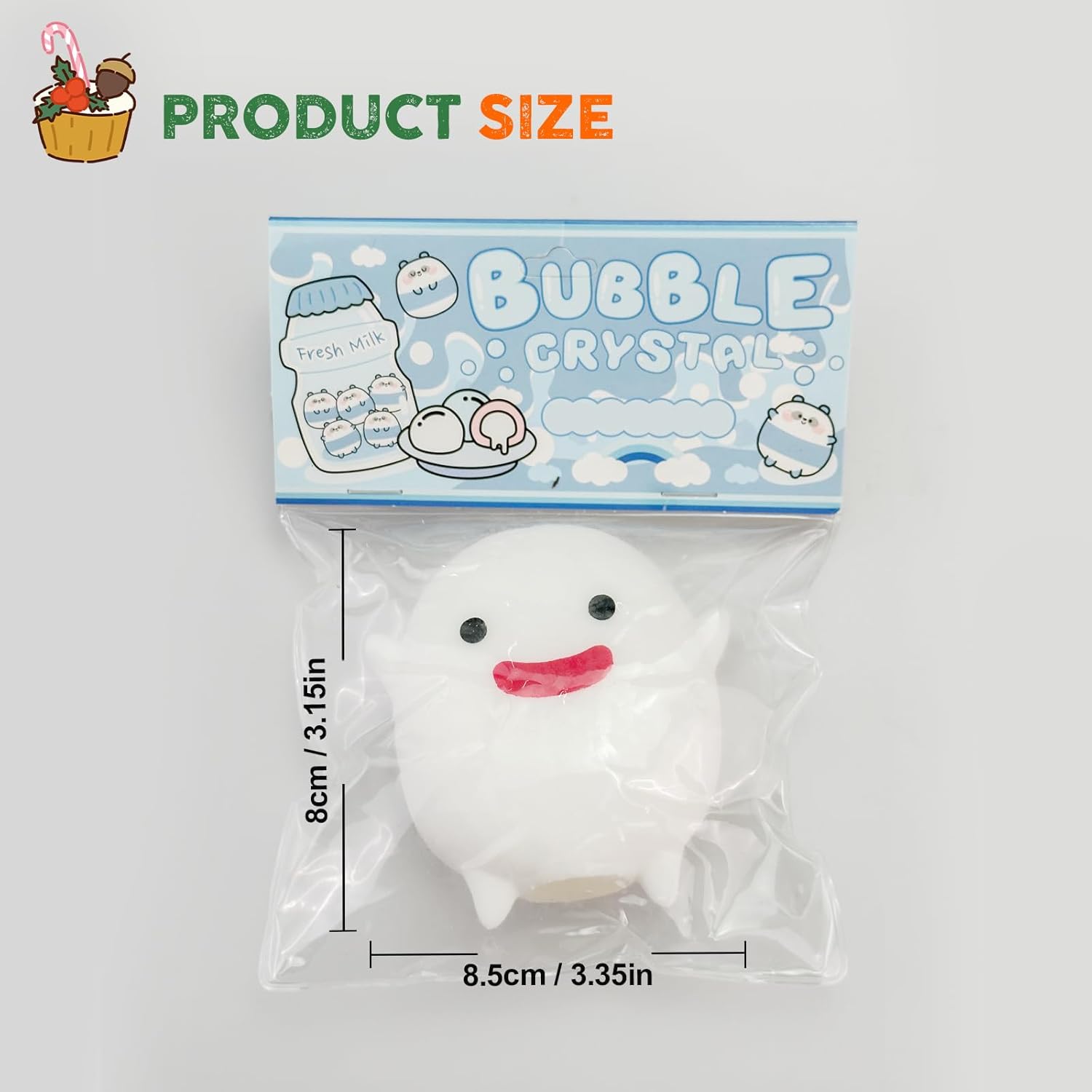 Taba Squishy Toys,Cat Paw Squishy Toys,Cat Paw Squeeze Toys, Fidget Toys Silicone Squeeze Toy for Stress Relief,Cute Soft Squeeze Fidget Toys,Party Favors Helloween Gift for Adult (Little Ghost)