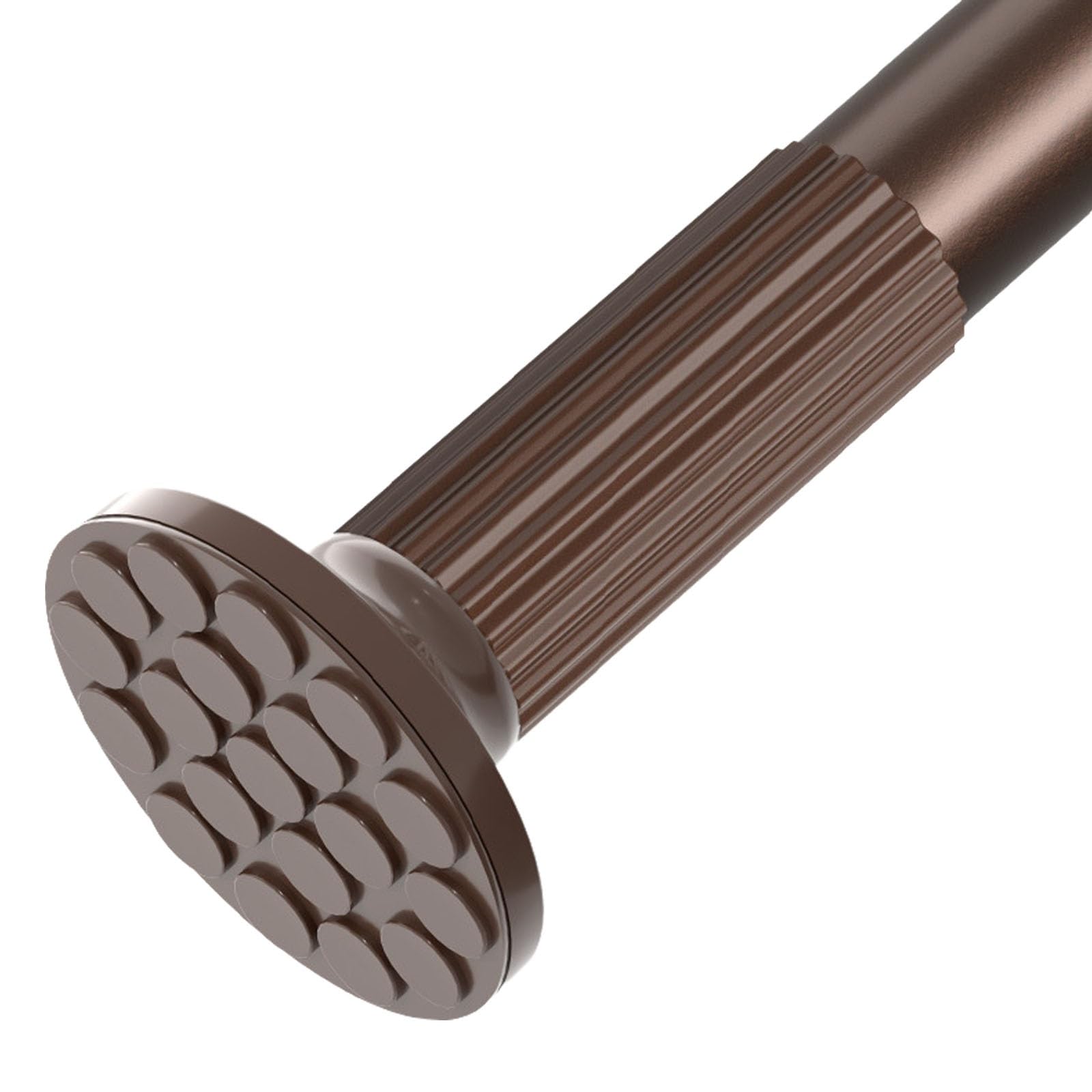 Robuste Gardinenstange ohne Bohren, verstellbar, 32 mm Durchmesser, extra lang, 92127 cm, perfekt für Badezimmer, Schlafzimmer, Wohnzimmer, Mieterfreundlich, Braun