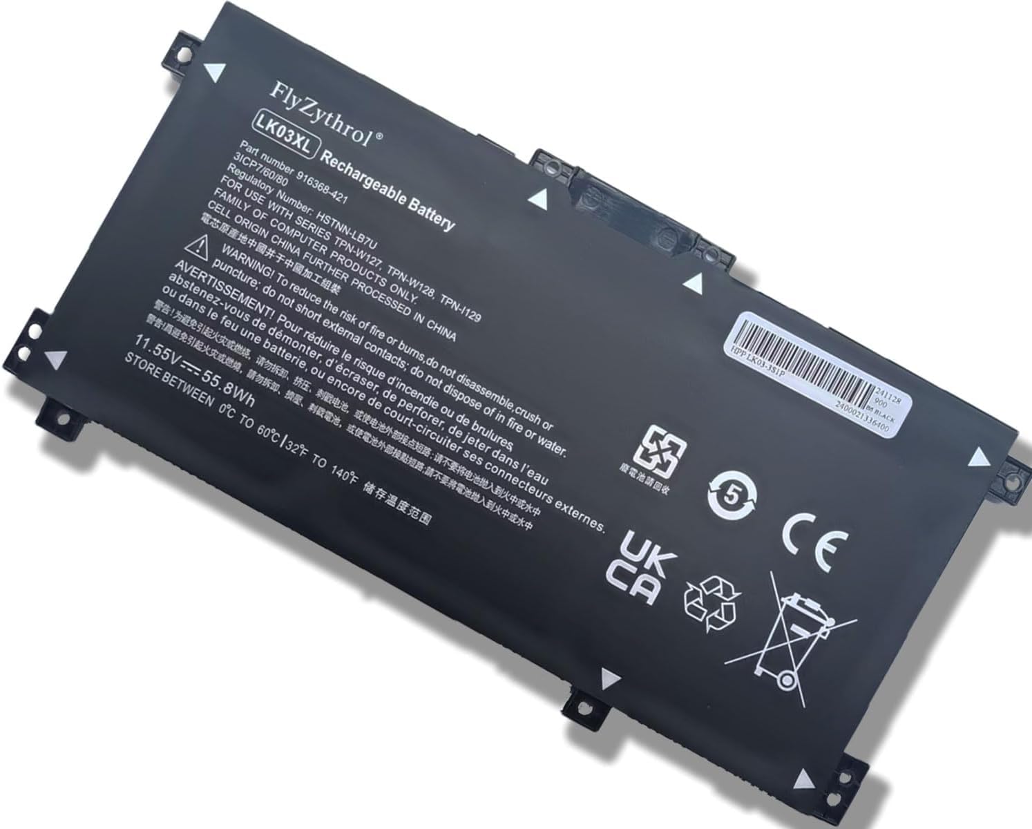 55,8Wh LK03XL LK03048XL 916368-541 916814-855 TPN-I129 Batteria portatile compatibile con HP Envy 15-BQ 15-CN 15-CP 15t-cn 17-BW 17t-ce 17 17-AE143NG 17M-AE0XX HP X360 15-BP000 15-BP107TX