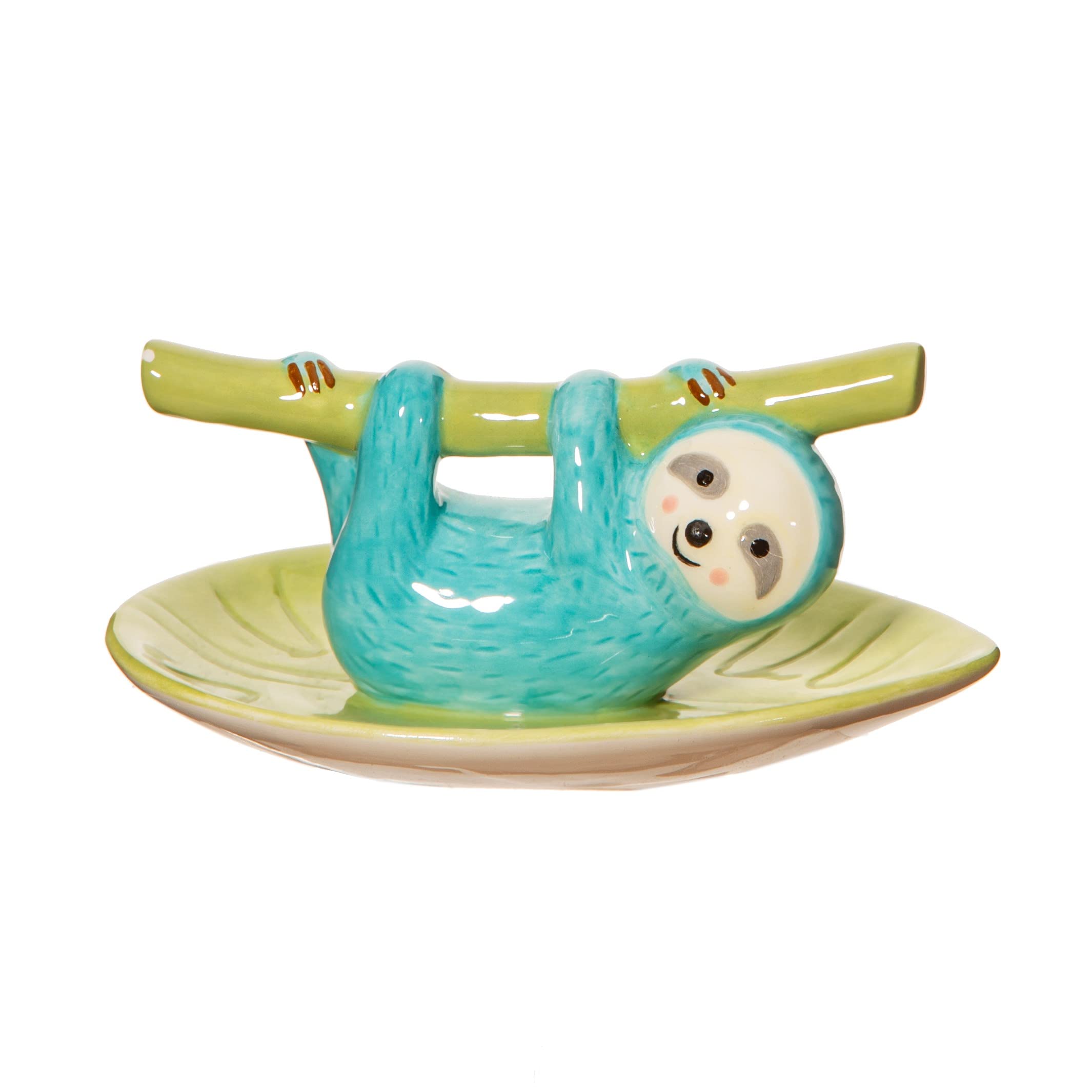 Sass & Belle Sloth Trinket Dish - Decorative Ceramic Jewellery Tray, Trinket Tray or Jewellery Stand for Small Accessories, Unique Design from Sass and Belle