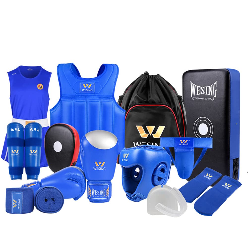 Wesing MMA Set 12pcs Boxing Kit Kickboxing Set Martial Arts Equipment for Men Women Muay Thai Sparring Training Gear