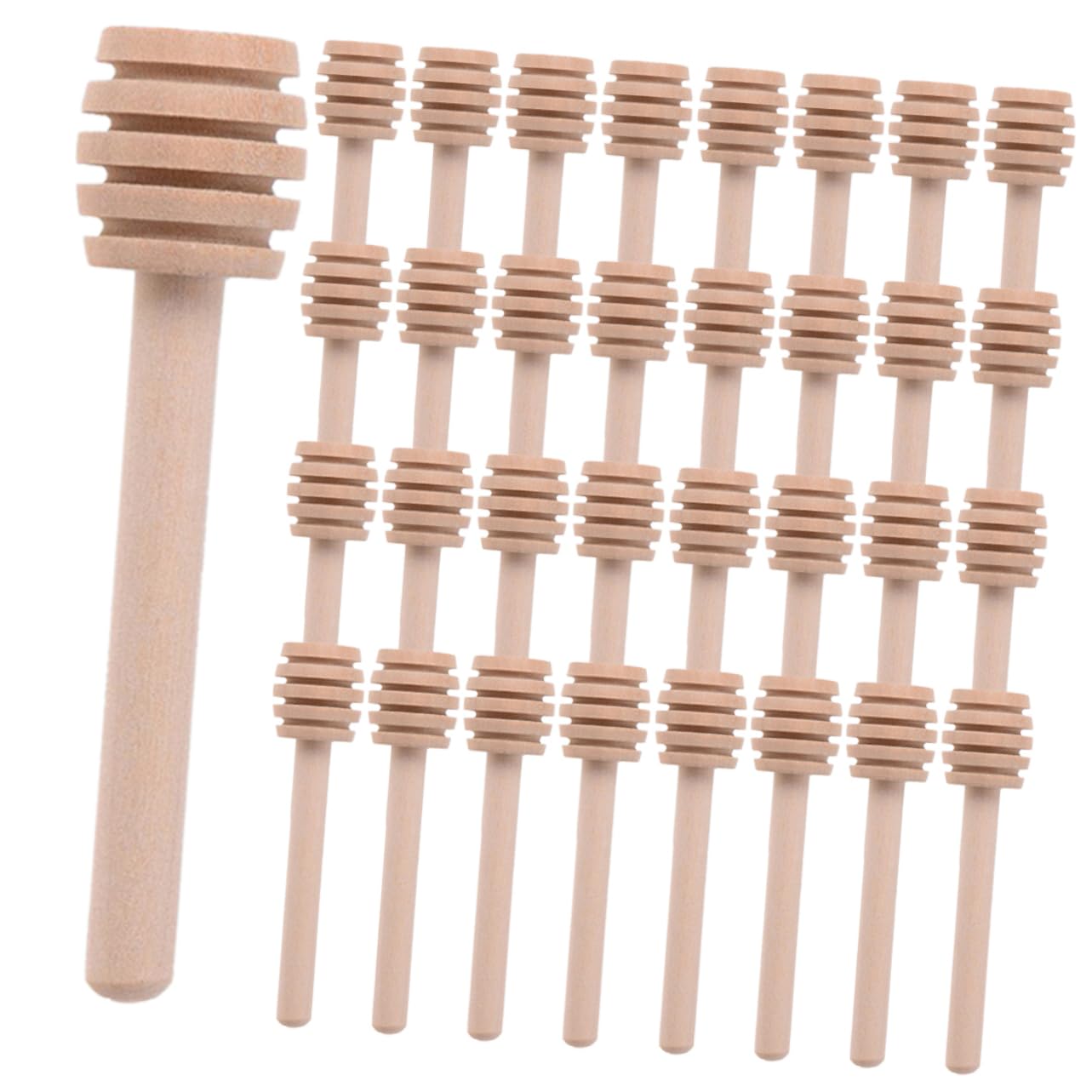 FUNOMOCYA 40pcs Reusable Honey Dipper Jam Honey Dipper Rods Honey Stirring Rod Honey Pot Sticks Household Honey Stir Honey Stirrers Honey Mixing Sticks Stir Accessory Wooden re-usable