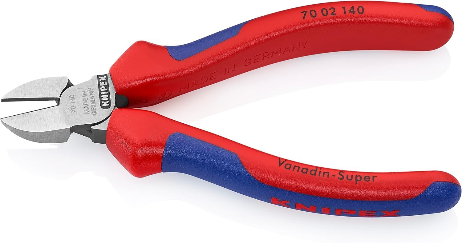Knipex Pince coupante de côté sur carte LS avec poignées, 70 02 140 SB | Confort 140 mm
