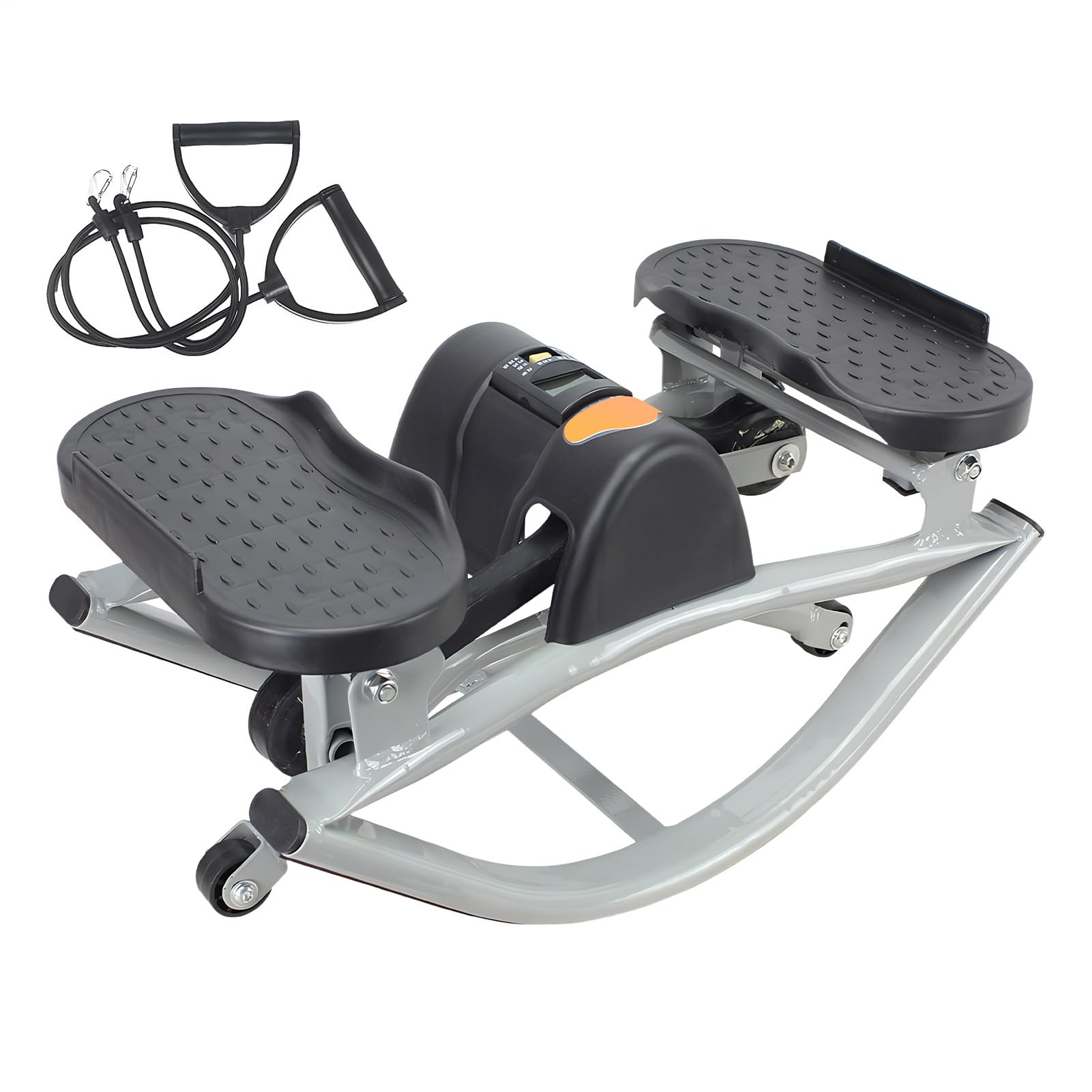 Stepper de Fitness con Balanceo Lateral - Máquina de Ejercicio para Casa, Stepper Bajo de Lado a Lado, Ejercitador Portátil de Piernas con Movimiento de Torsión | Ejercitador Portátil y Compacto para