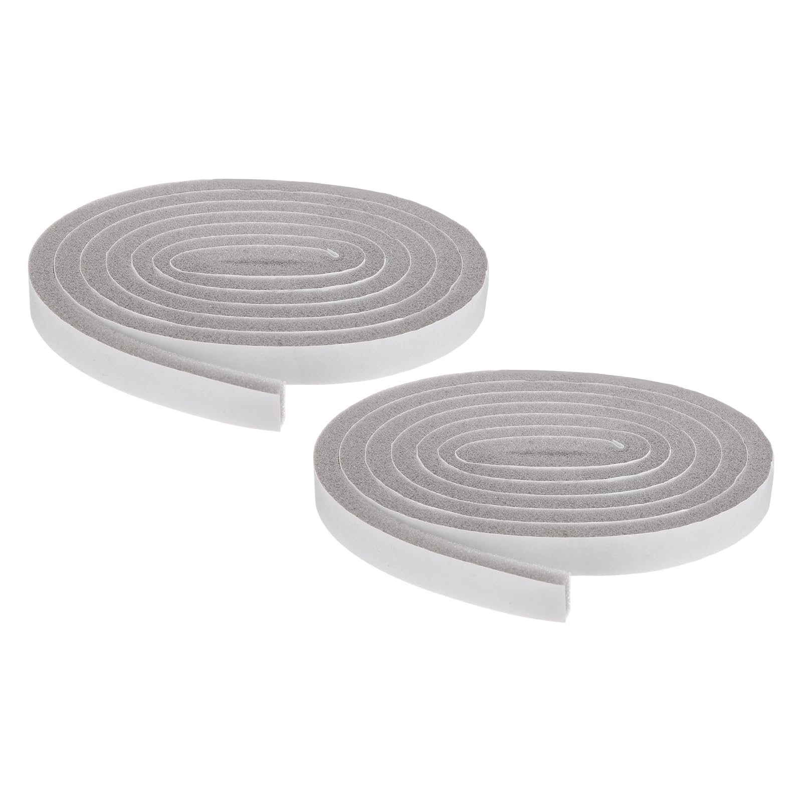 PATIKIL Foam Insulation Tape 15mm(W) x 10mm(T) x 2m(L), 2 Pcs Single-Sided Self Adhesive Weather Stripping Door Seal Strip for Door Window Air Conditioning, Gray