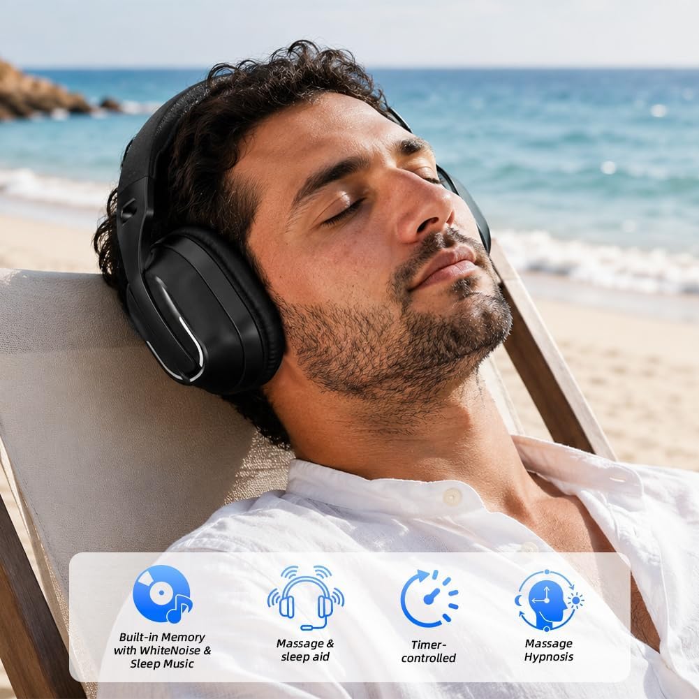 WH-88 Casque Bluetooth, Casque Circum-auriculaire avec Basses intenses et Son immersif, Jusqu’à 50 h d’autonomie, Bluetooth 6.0, Mode Filaire USB-C, multipoint, Microphone, Pliable, Noir