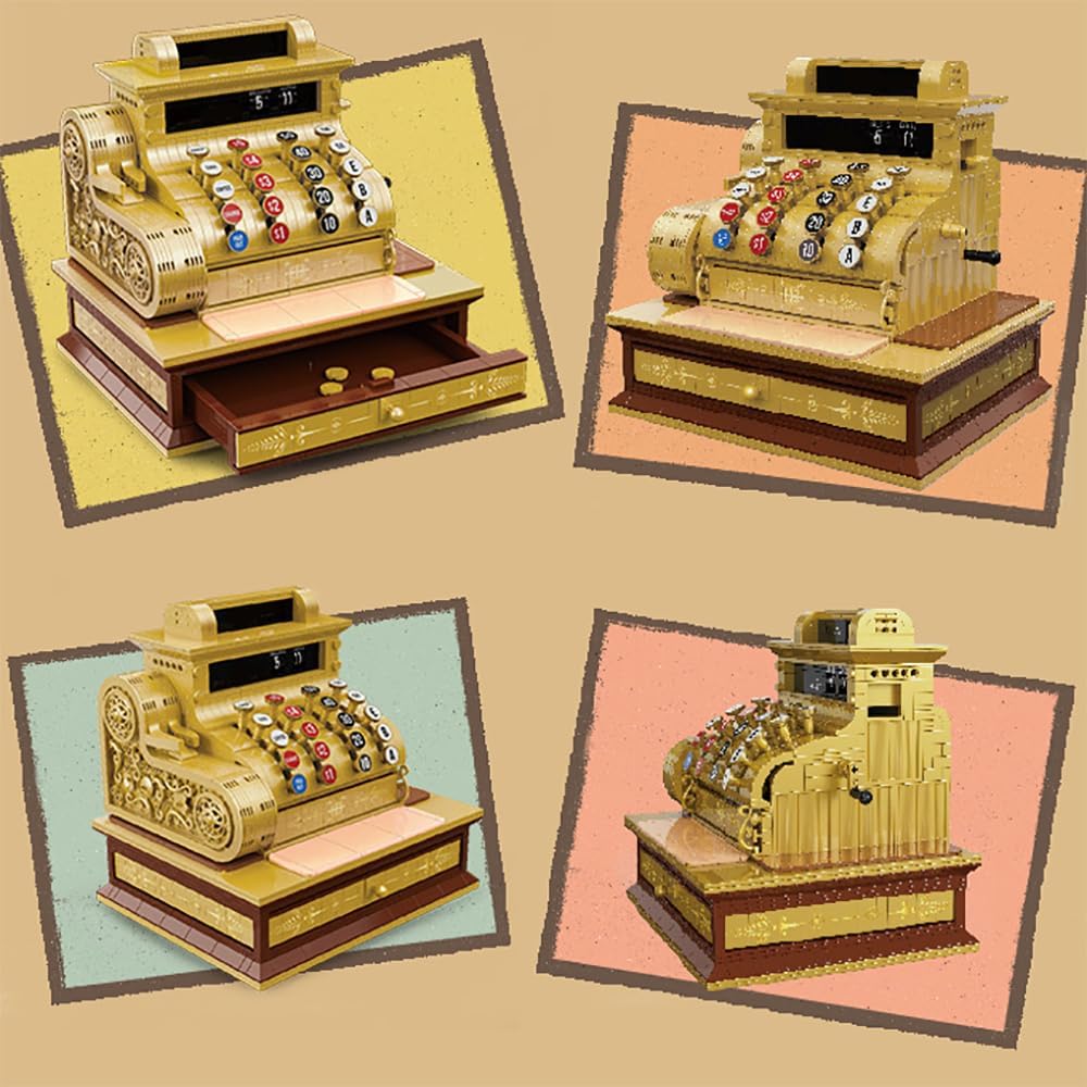 Set Di Modelli Di Registratore Di Cassa Retrò, 1630 Pezzi, Modello Di Registratore Di Cassa Vintage, Completamente Equipaggiato, Stile Europeo E Americano, Materiale Abs Di Alta Qualità Per Bar