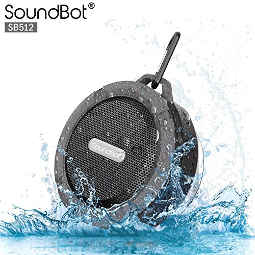 SoundBot SB512 HD Water & Shock Resistant Bluetooth 3.0 Wireless Shower Speaker, Handsfree Portable