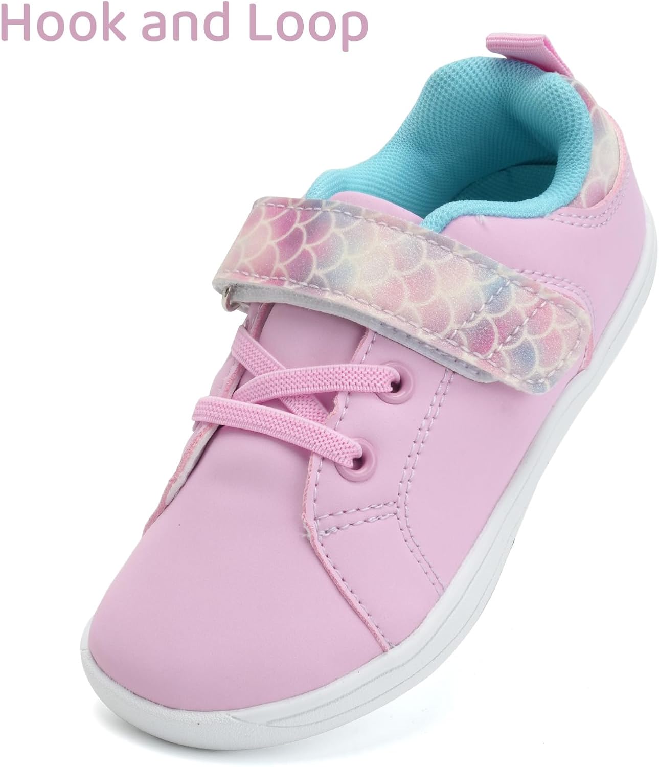 WateLves Toddler Little Kid Wide Barefoot The First Walking Shoes Girls Boys Leather Uniform Dress Shoes Lightweight Splay Naturally Minimalist Sneakers (Pink, 22) - Image 4