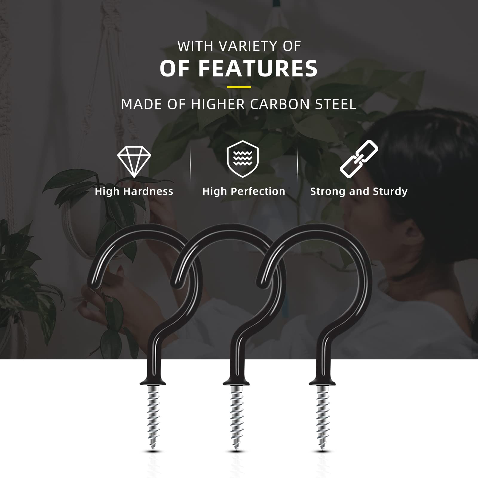 Ipetboom Lot De 30 Crochets De Plafond Robustes à Visser Sous L'armoire