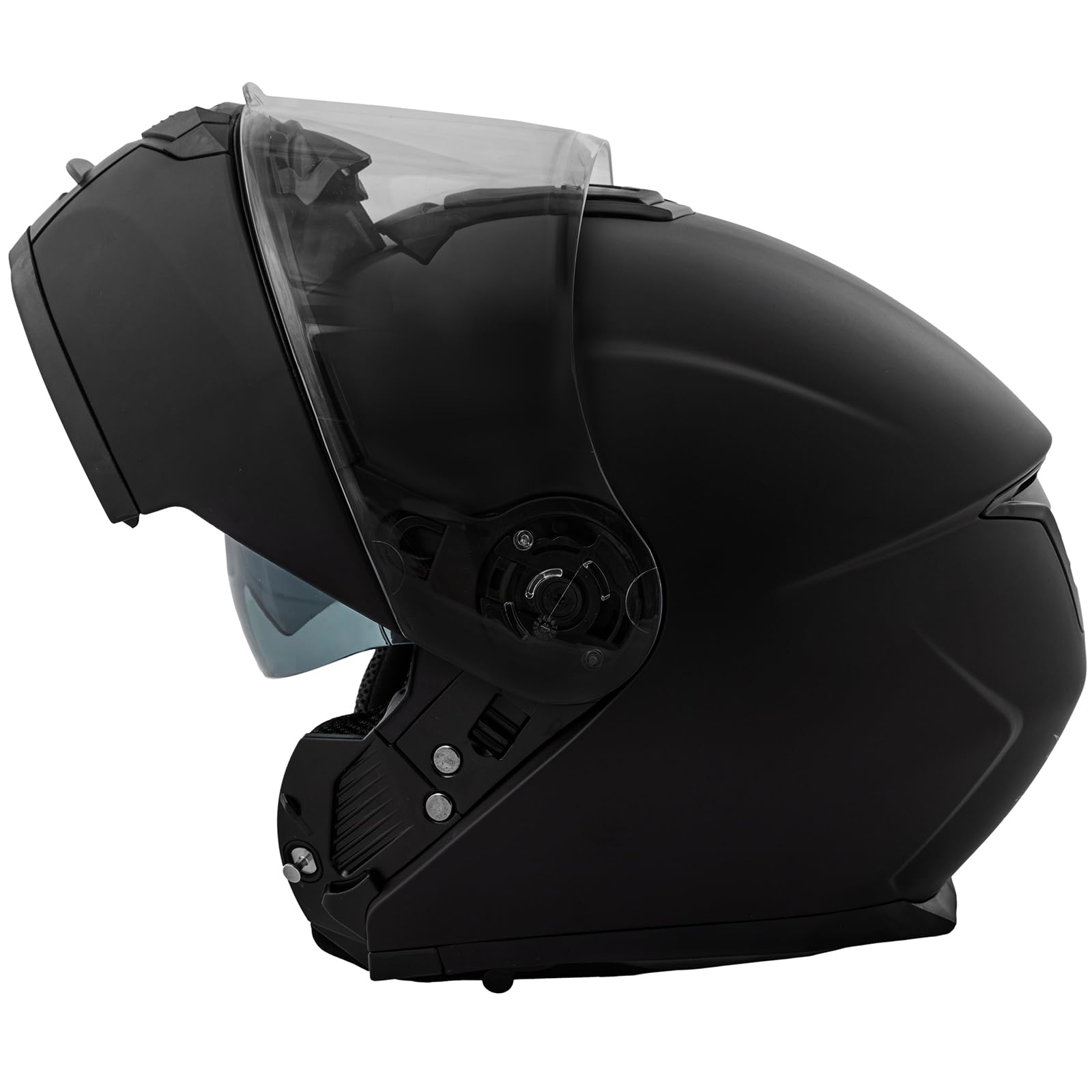Helm Klapphelm Motorradhelm Modular Innensonnenblende Mat Schwarz L