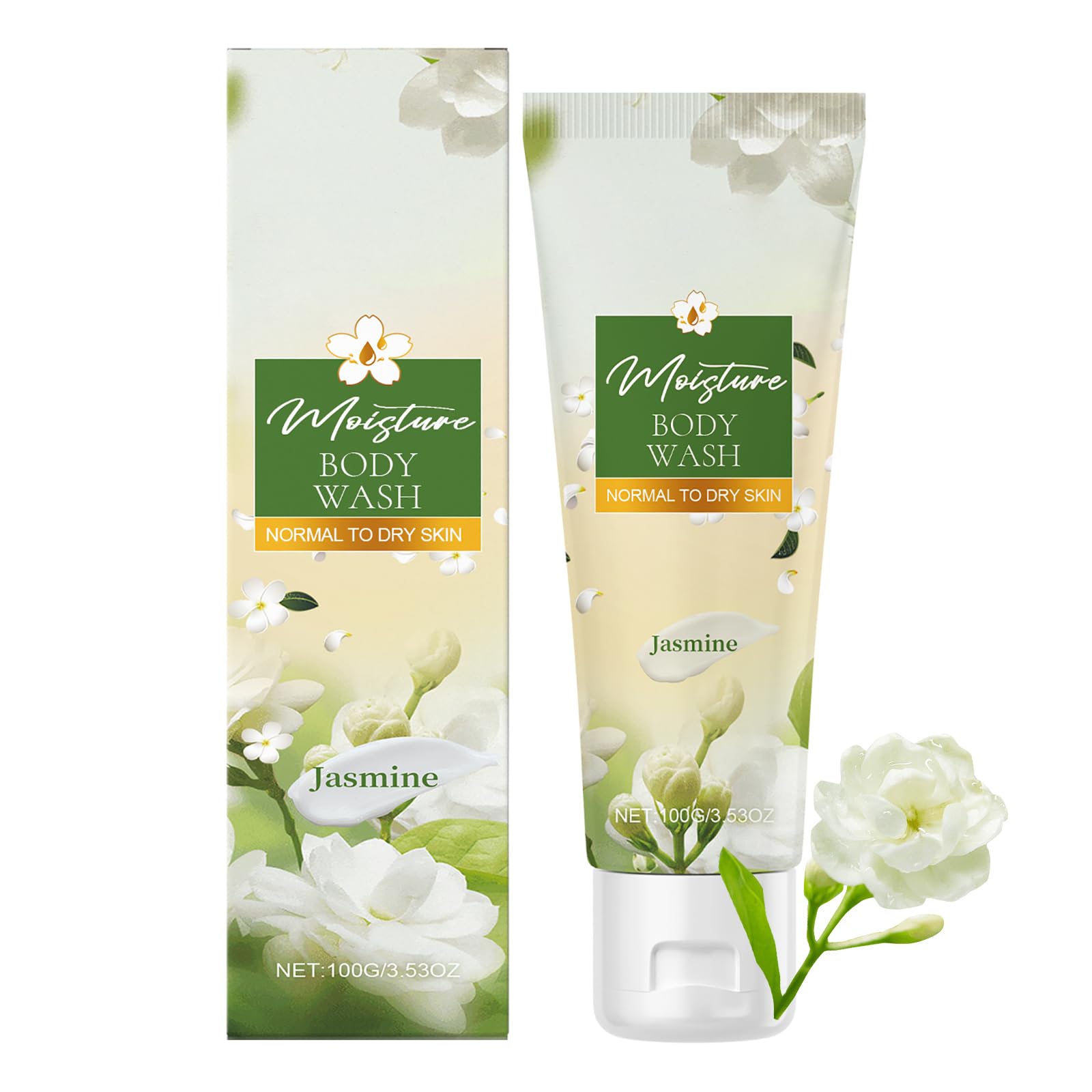 Jasmine Moisturizing Body Wash Hydrating Body Cleanser Gentle Shower Gel for All Skin Types 3 53 Fl Oz